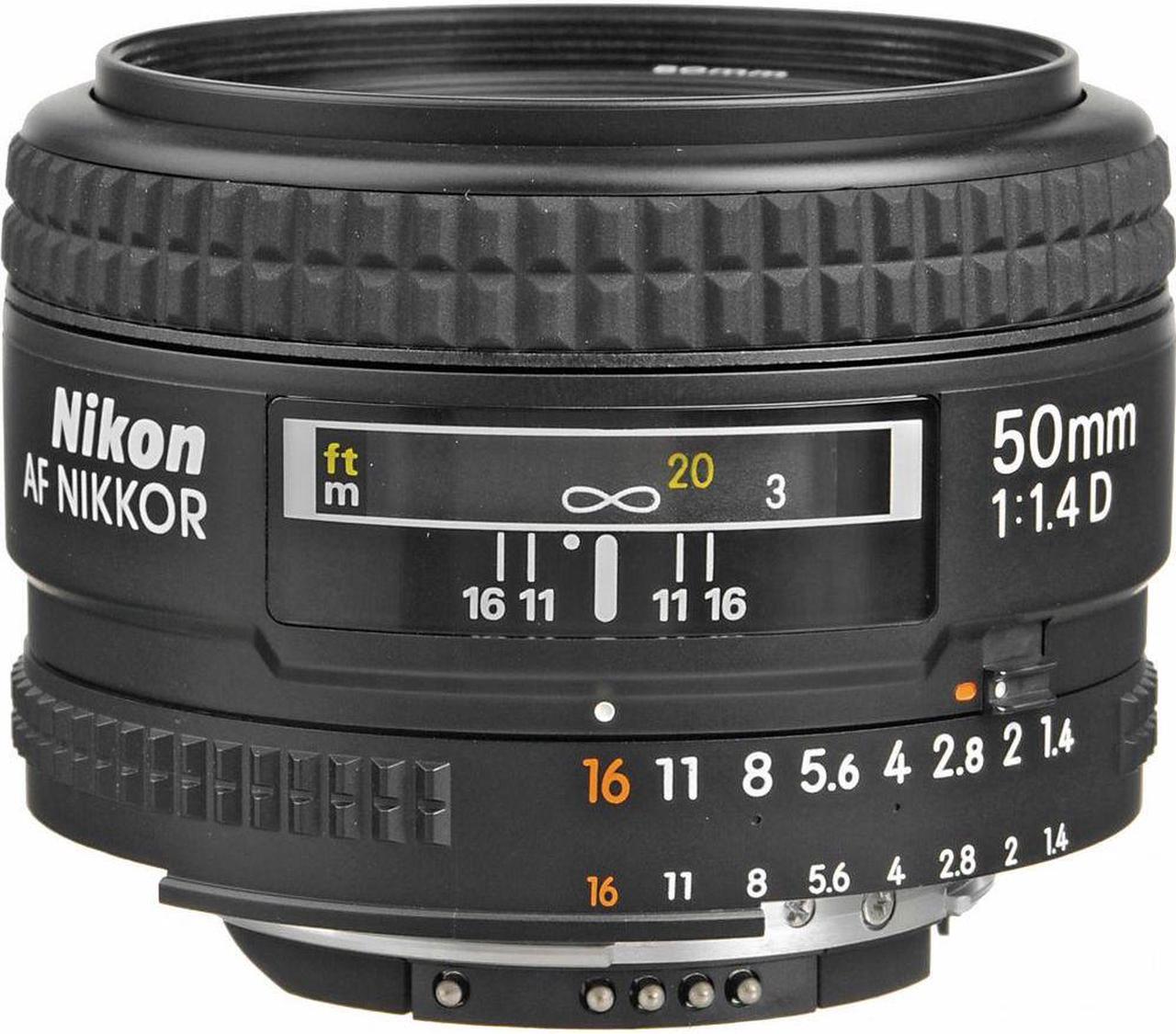 Alt view image 2 of 4 - Nikon AF NIKKOR 50mm f/1.4D Lens (1902) + Filter Kit + Cap Keeper + Cleaning Kit - Bundle