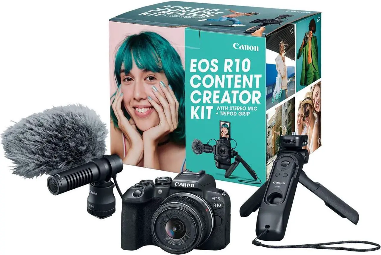 Alt view image 14 of 20 - Canon EOS R10 Mirrorless Camera w/RF-S18-45mm f/4.5-6.3 is STM Lens Kit (Content Creator kit)