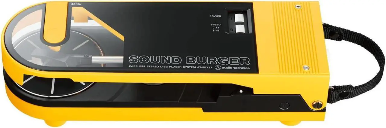Alt view image 2 of 4 - AudioTechnica AT-SB727 Sound Burger Portable Turntable with Bluetooth (Yellow)