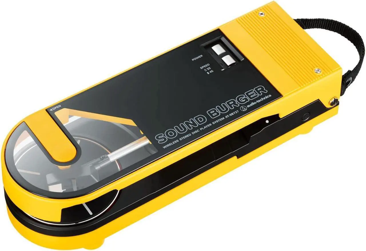 Alt view image 3 of 4 - AudioTechnica AT-SB727 Sound Burger Portable Turntable with Bluetooth (Yellow)