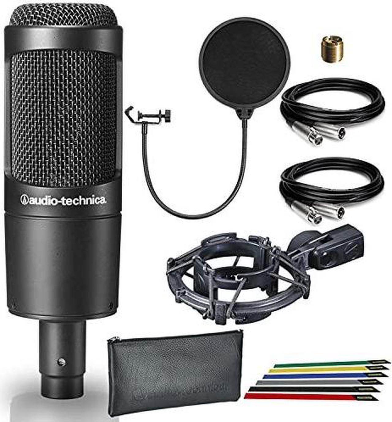 Main image of Audio-Technica AT2035 Cardioid Condenser Microphone with Shockmount, Pop Filter, 2-10ft. XLR Cables, and 6Pk Cable Ties