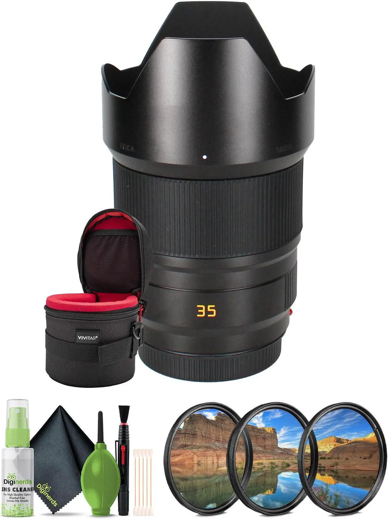 Main image of Leica Summicron-SL 35mm f/2 ASPH. Lens (L-Mount) + Filter Kit + Lens Case + More