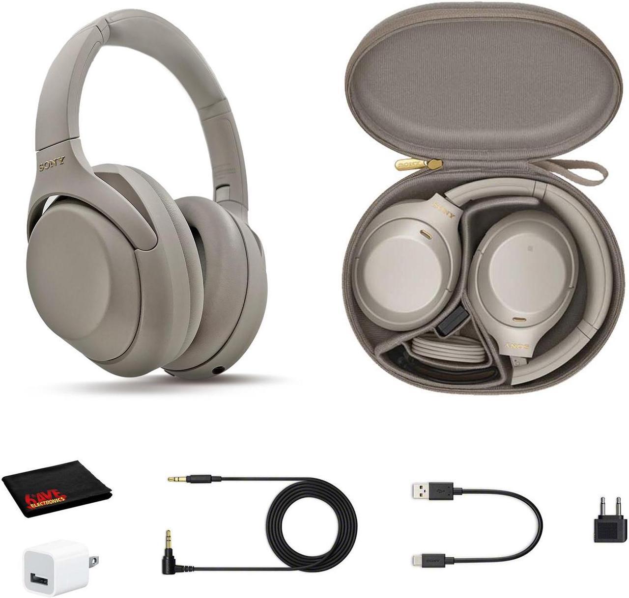 Main image of Sony WH-1000XM4 Wireless Noise Canceling Overhead Headphones (Silver) - Bundle