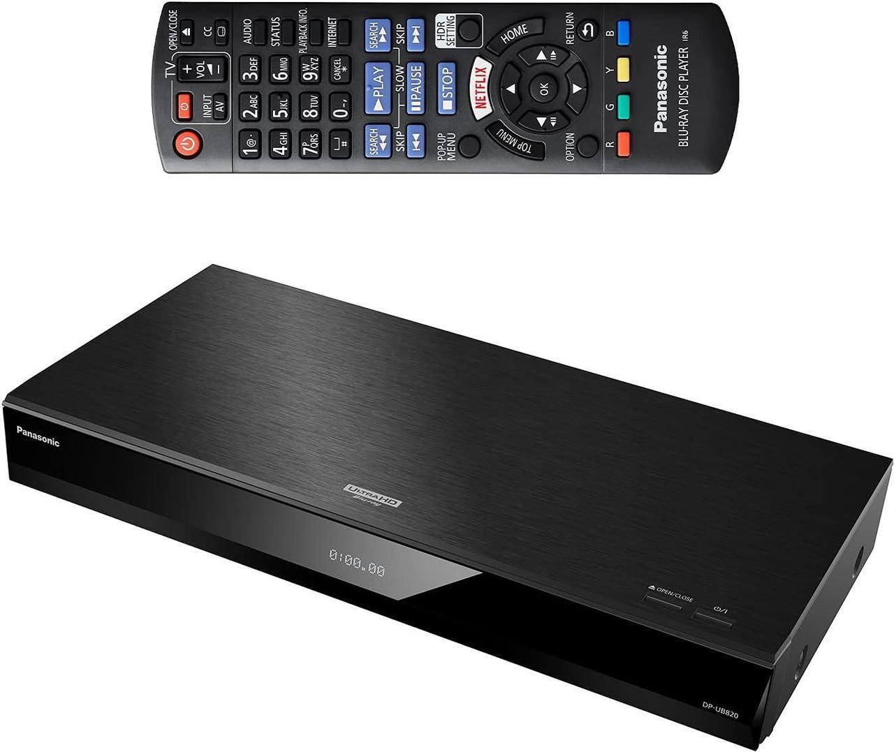 Alt view image 2 of 20 - panasonic 4k ultra hd bluray player with hdr10+ and dolby vision playback, hires sound, 4k vod streaming  black dpub820