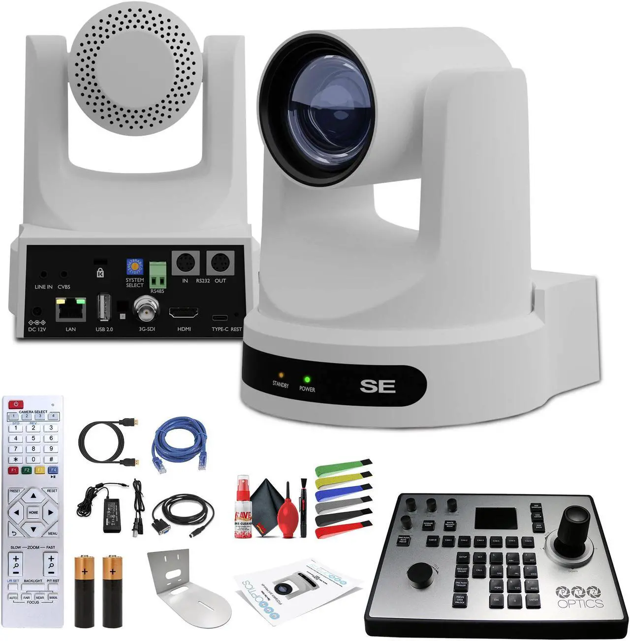 Main image of PTZOptics Move SE PTZ Camera with 12x Optical Zoom + PTZOptics PT-JOY-G4 Controller + Wall Mount