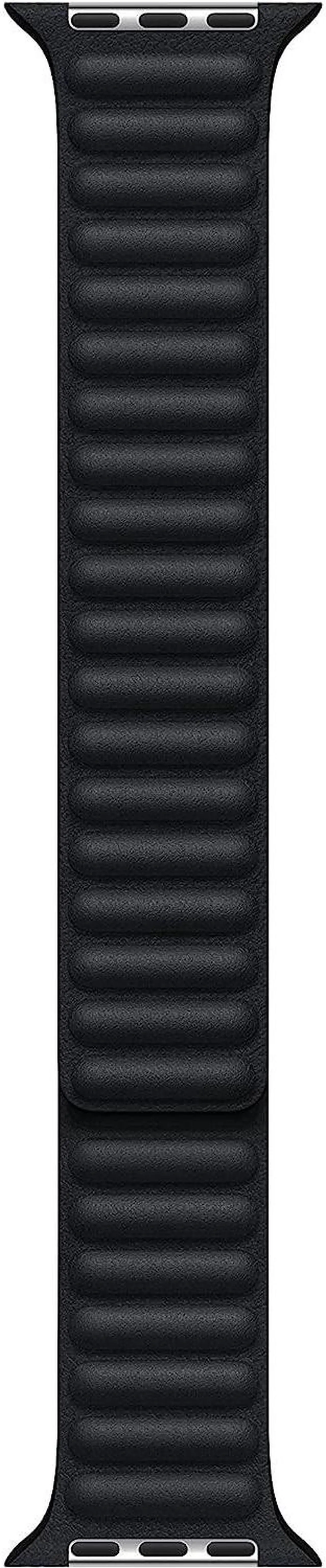 Main image of Apple Watch Band - Leather Link (45mm) - Midnight - S/M