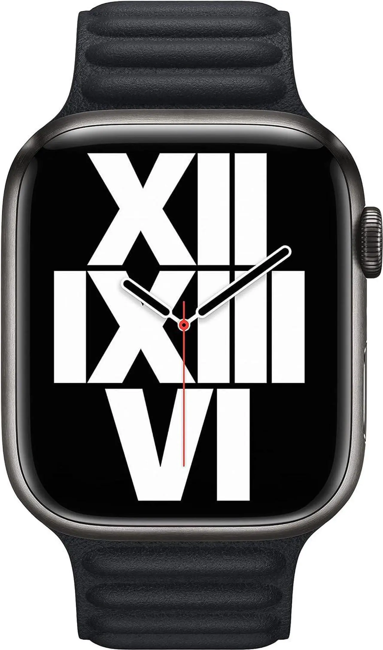 Alt view image 3 of 3 - Apple Watch Band - Leather Link (45mm) - Midnight - S/M