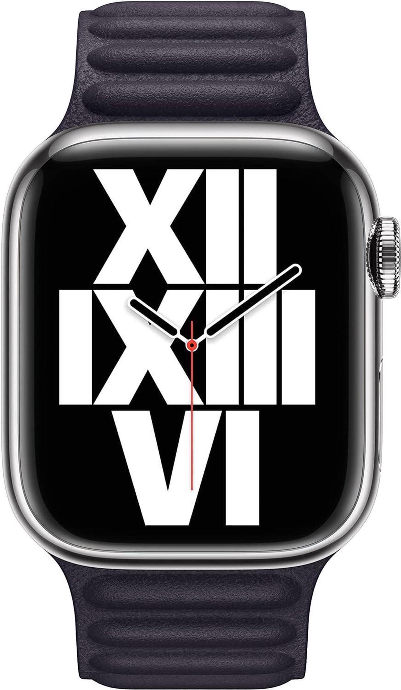 Alt view image 3 of 3 - Apple Watch Band - Leather Link (41mm) - Ink - S/M
