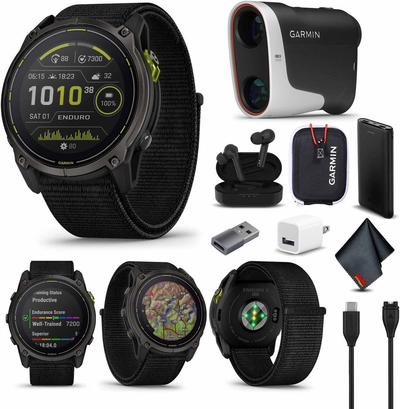 Main image of Garmin Enduro 3 GPS Smartwatch Bundle With Approach Z30 Golf Laser Range + more