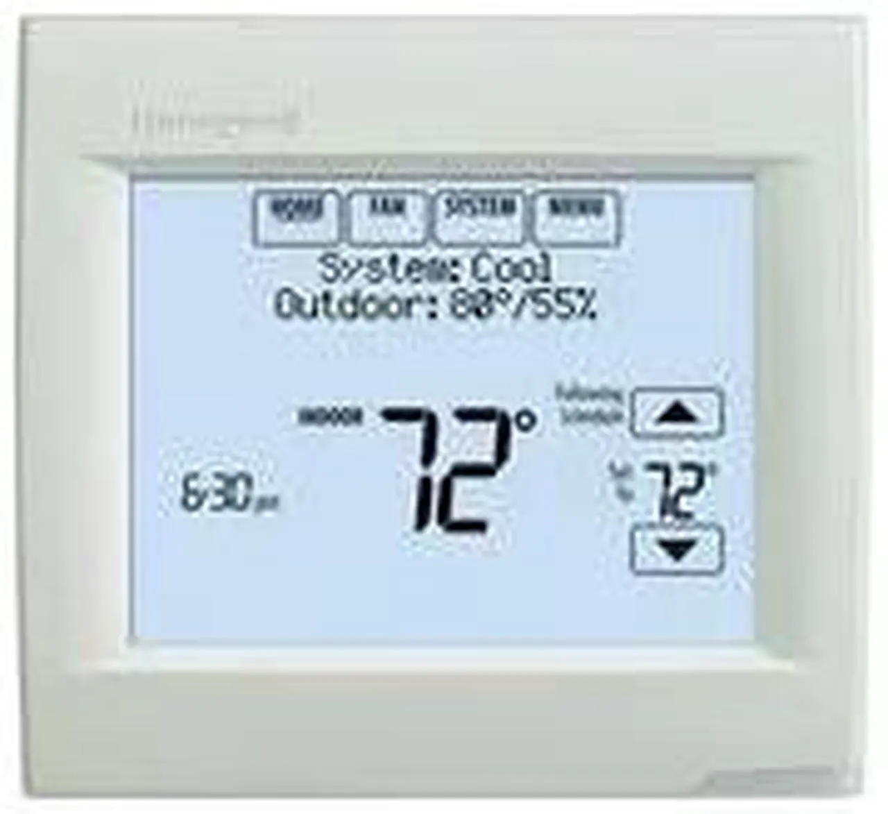 Alt view image 13 of 14 - Honeywell TH8110R1008 VisionPRO 8000 Arctic White Touch Screen Programmable Thermostat, 18 To 30 VAC/750 mV