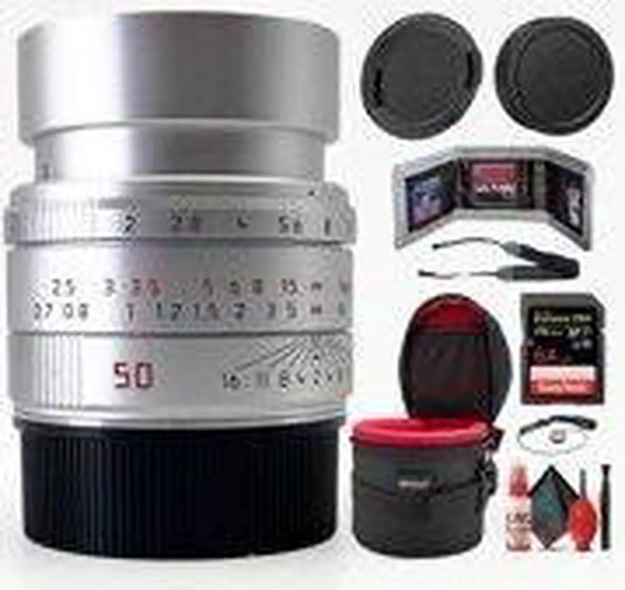 Alt view image 2 of 3 - Leica APO-Summicron-M 50mm f/2 ASPH Lens (Silver Anodized) + 6Ave Accessory Kit