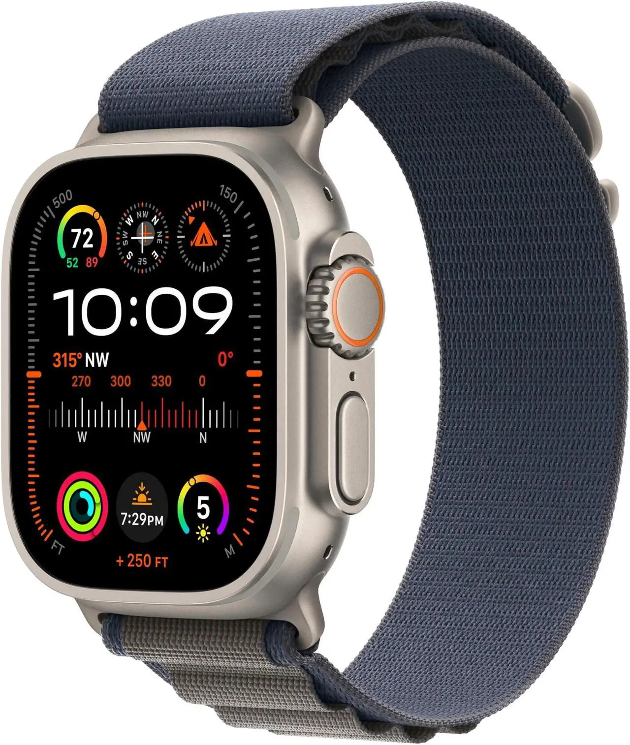 Alt view image 3 of 3 - Apple Watch Ultra 2 [GPS + Cellular 49mm] Smartwatch with Rugged Titanium Case & Blue Alpine Loop Small. Fitness Tracker, Precision GPS, Action Button, Extra-Long Battery Life, Carbon Neutral