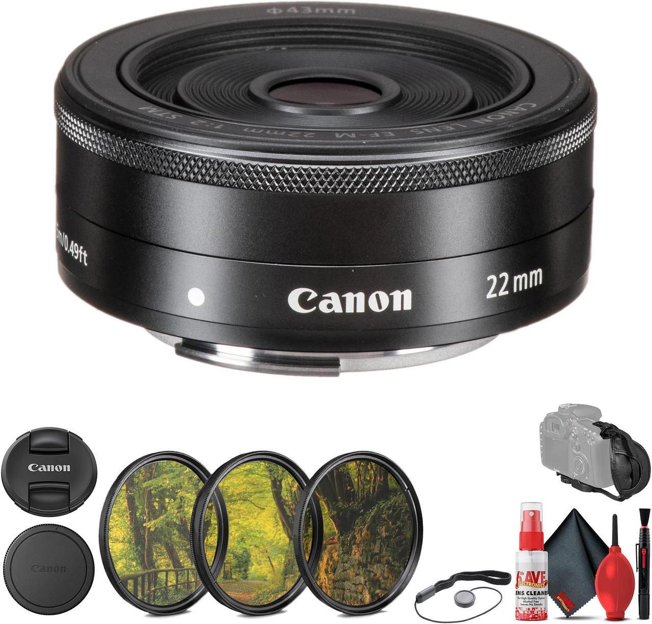 Alt view image 3 of 3 - Canon EF -M 22mm f/2 STM Lens with 3-Piece Filter Kit & More (5985B002)
