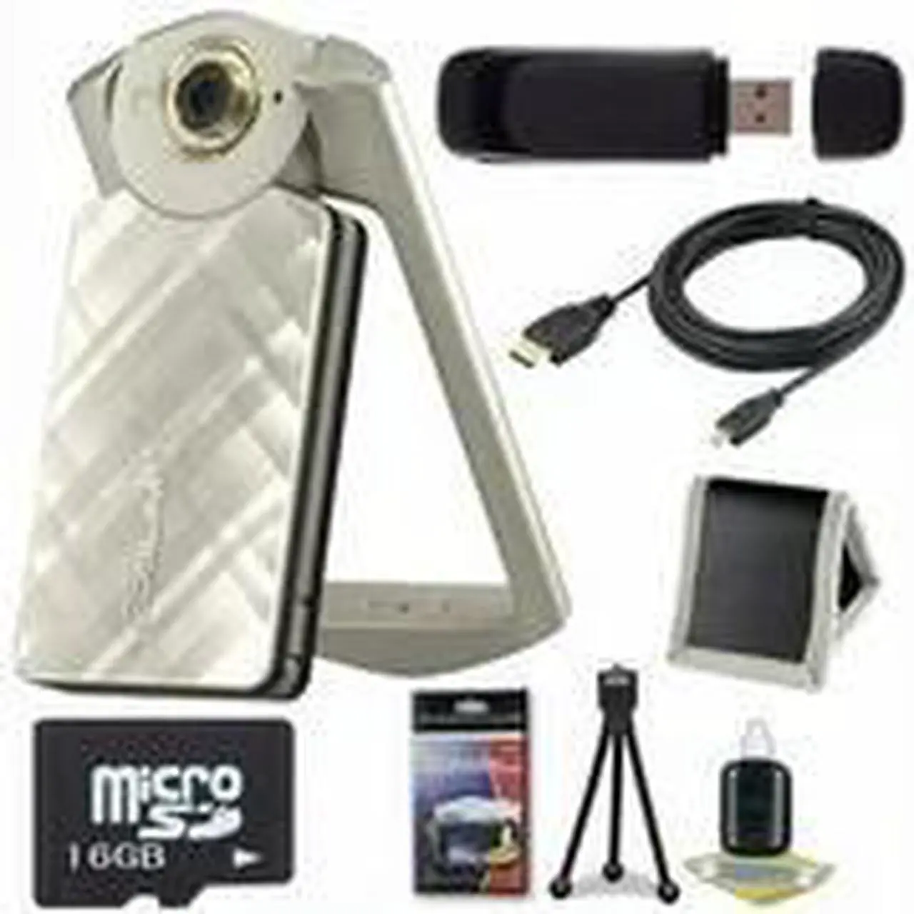Alt view image 3 of 3 - Casio EX-TR50 Self Portrait/ Selfie Digital Camera (Gold) + 16GB microSD Memory Card + Micro HDMI Cable + SDHC Card USB Reader + Memory Card Wallet + Deluxe Starter Kit 6AVE Bundle