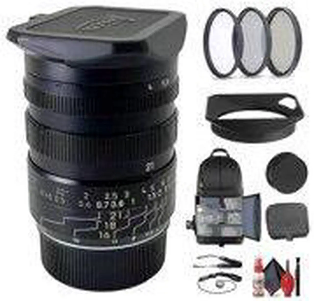 Alt view image 2 of 3 - Leica 16-18-21mm f/4.0 M-Tri-Elmar Lens (11626) + 6Ave Accessory Kit