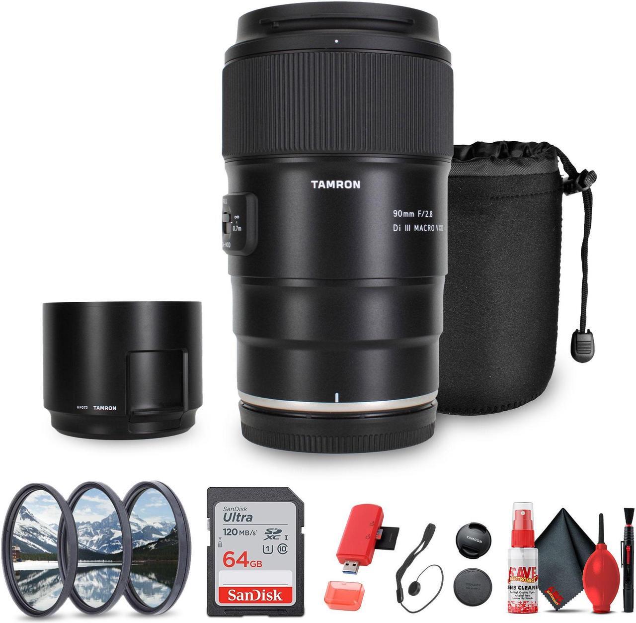 Main image of Tamron 90mm f/2.8 Di III VXD Macro Lens for Nikon Z Bundle with Acccessories