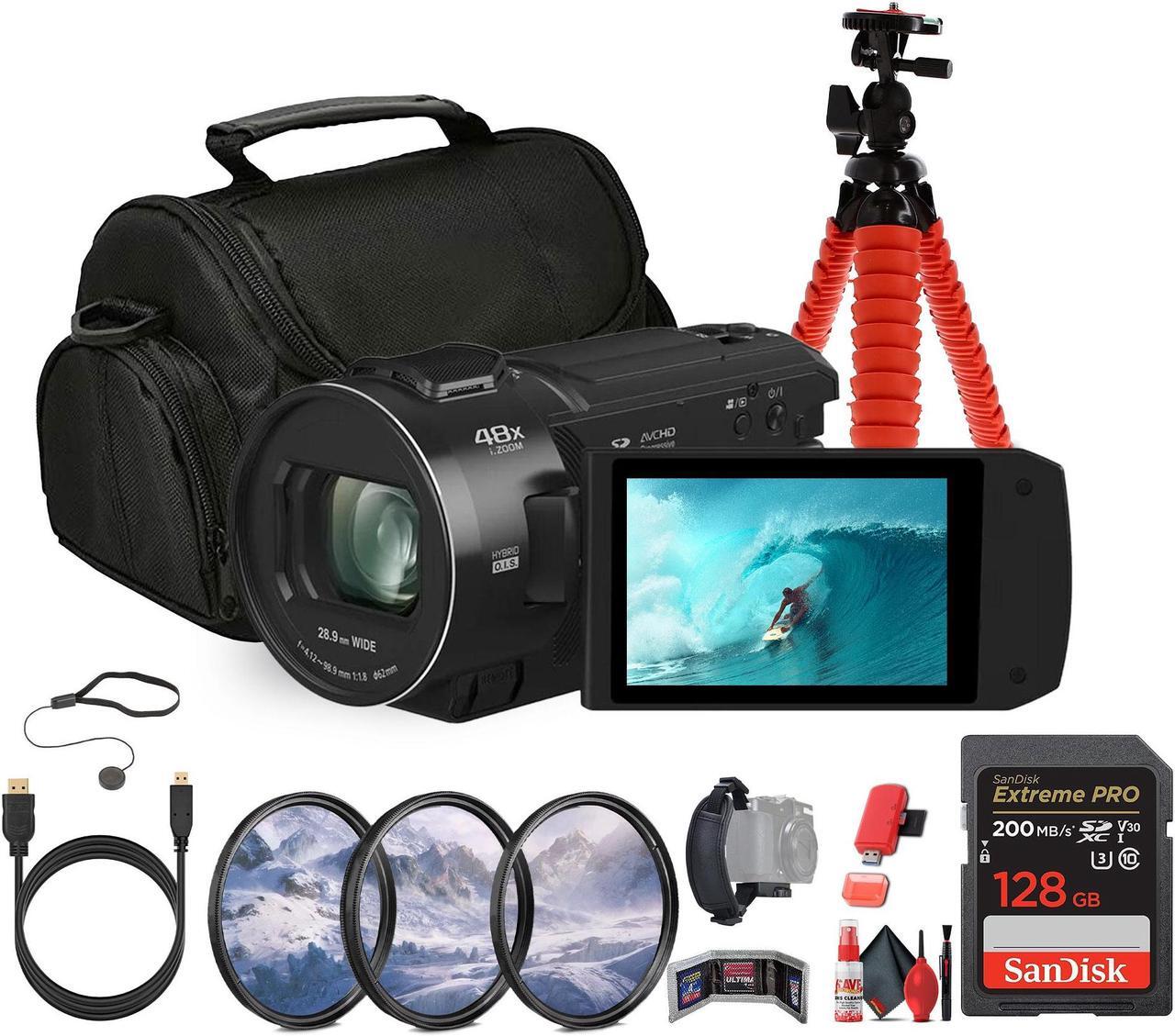 Main image of Panasonic HC-V900 Lightweight Full HD Camcorder with 24x Zoom + 128GB Memory Card + More