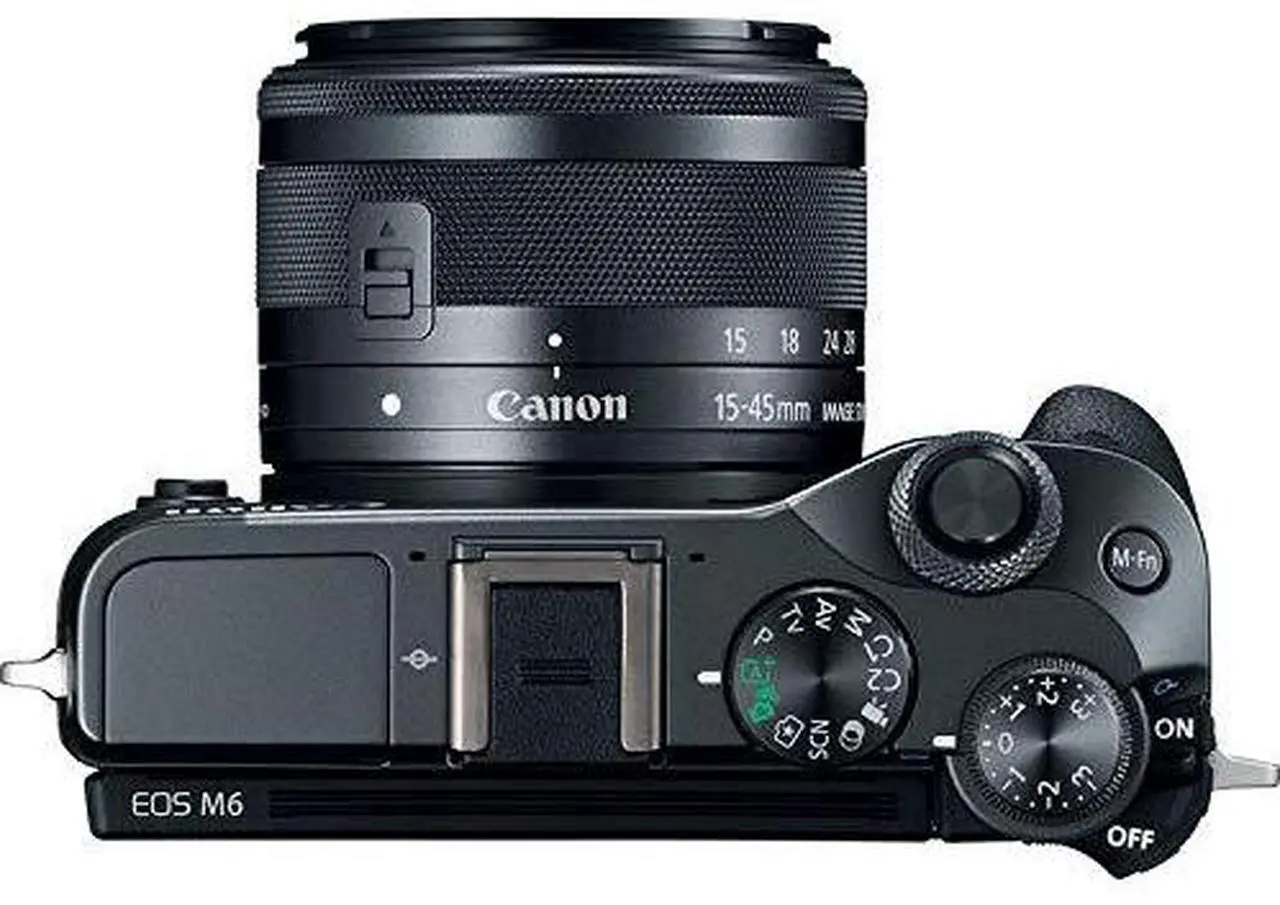 Alt view image 4 of 4 - Canon EOS M6 Mirrorless Digital Camera with 15-45mm Lens (Black) Pro Bundle w/ Bonus EF-M 11-22MM Lens - Intl Model