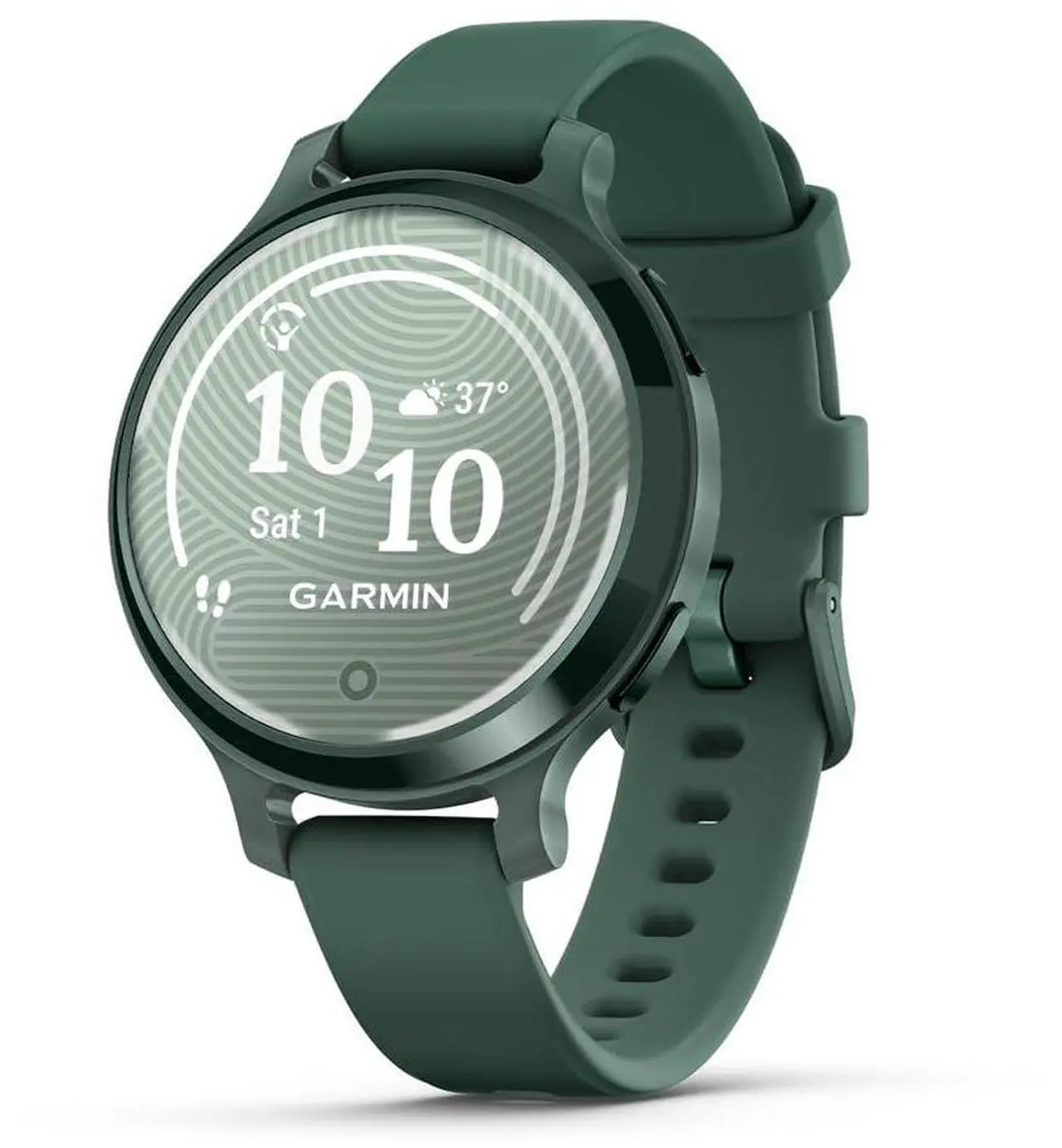 Main image of Garmin Lily® 2 Active, Small and Stylish Smartwatch, Built-in GPS, Hidden Display, Patterned Lens, Up to 9 Days Battery Life, Jasper Green with Jasper Green Silicone Band