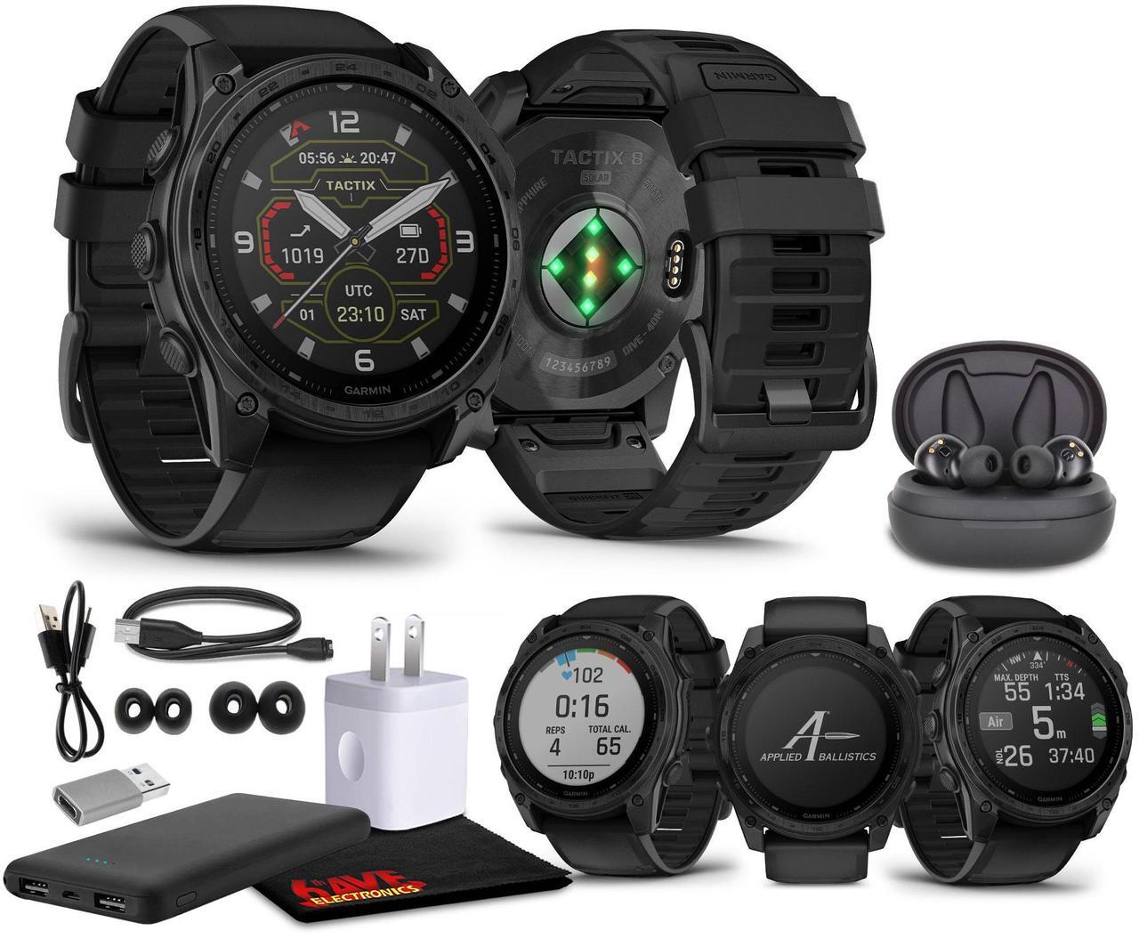 Main image of Garmin tactix 8 51mm, Solar Charged Display, Premium Tactical GPS Smartwatch, Includes Applied Ballistics Ultralight Solver