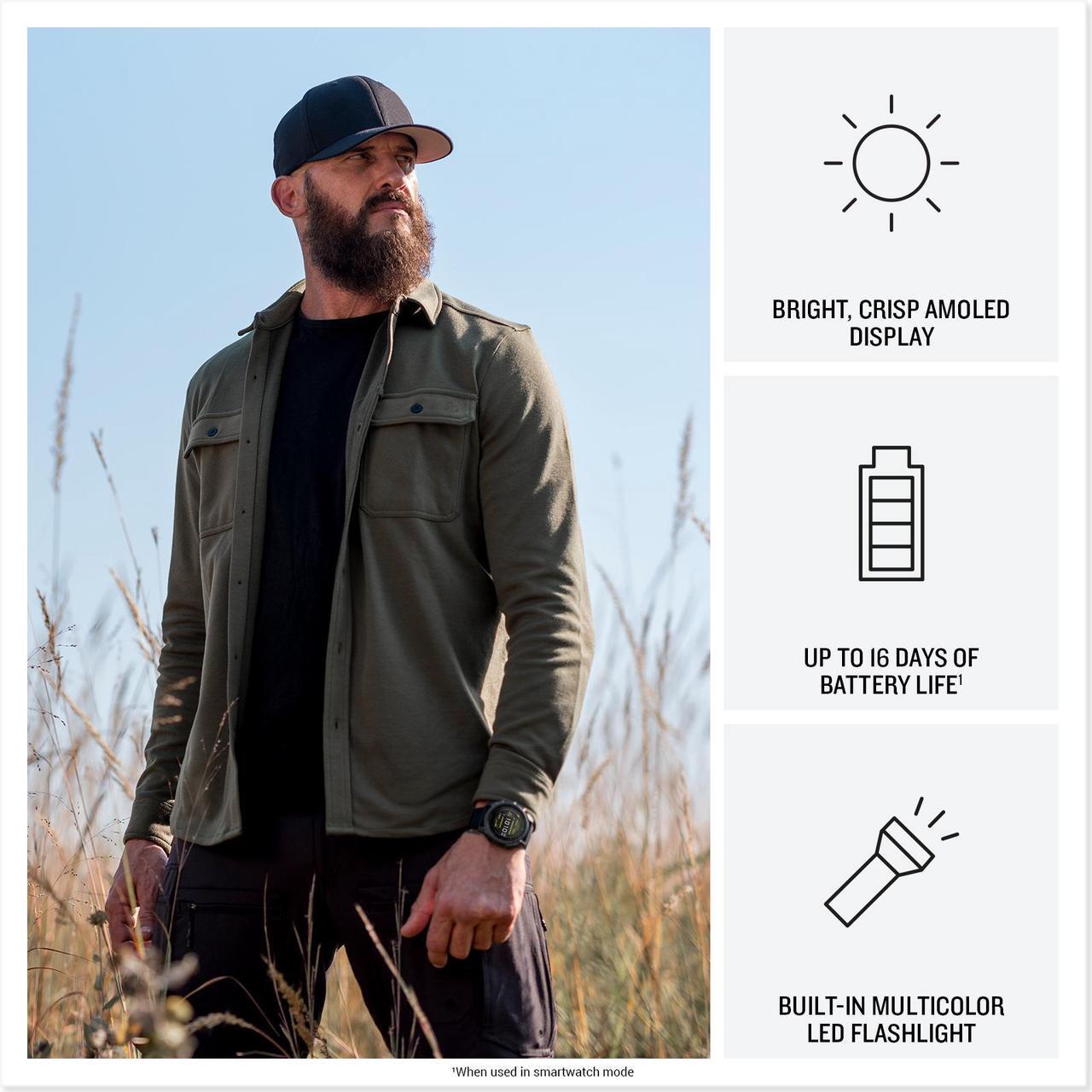 Alt view image 4 of 4 - Garmin tactix 8 47mm, AMOLED Display, Premium Tactical GPS Smartwatch, Includes Applied Ballistics Ultralight Solver