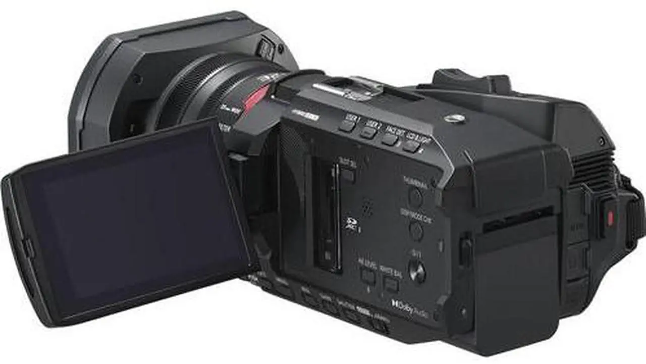 Alt view image 3 of 4 - Panasonic HC-X1200 UHD 4K HDMI Lightweight Compact Camcorder with 24x Zoom + Mic - Bundle