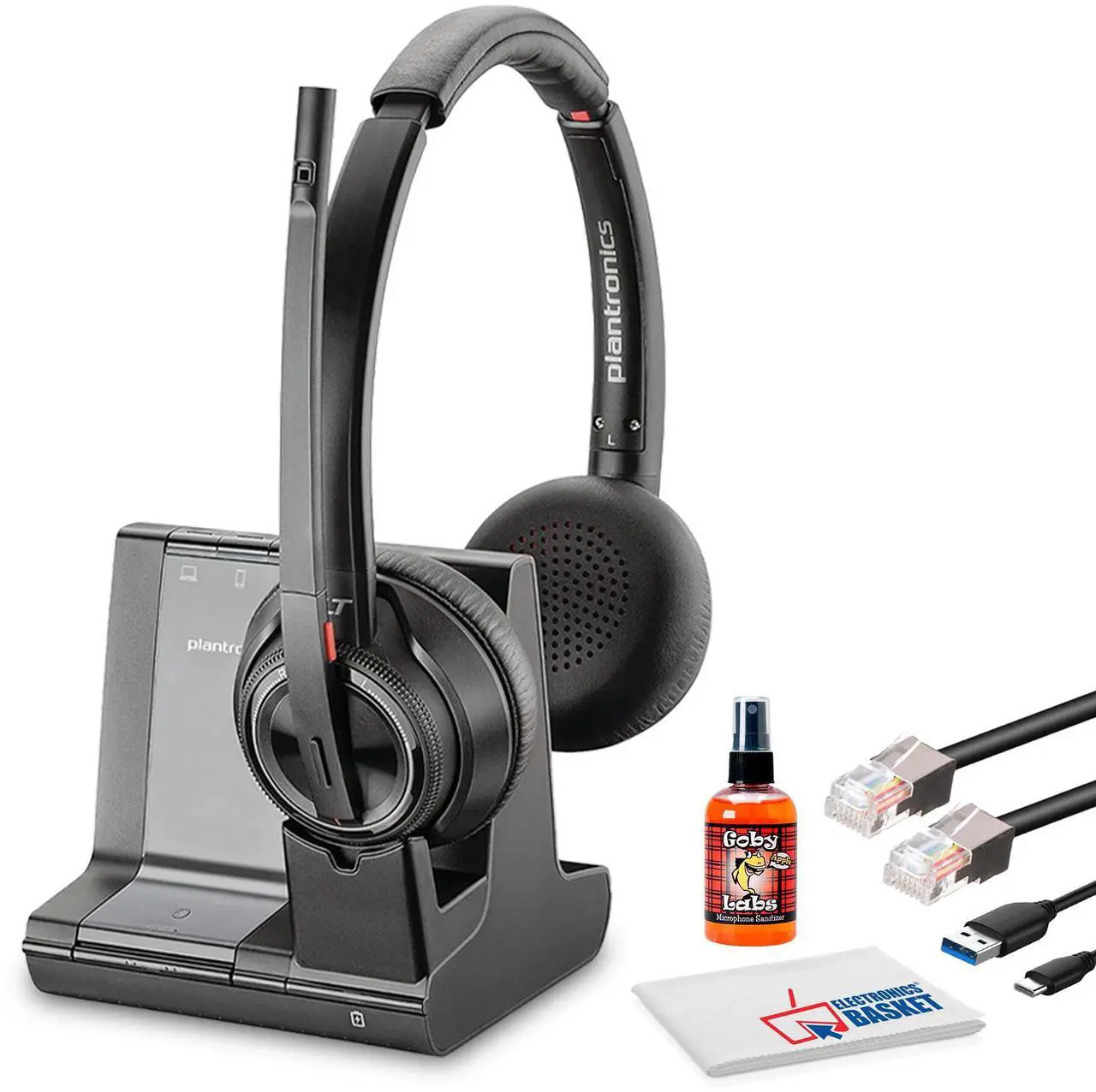 Main image of Poly Savi 8220 Office Wireless DECT Headset System Bundle