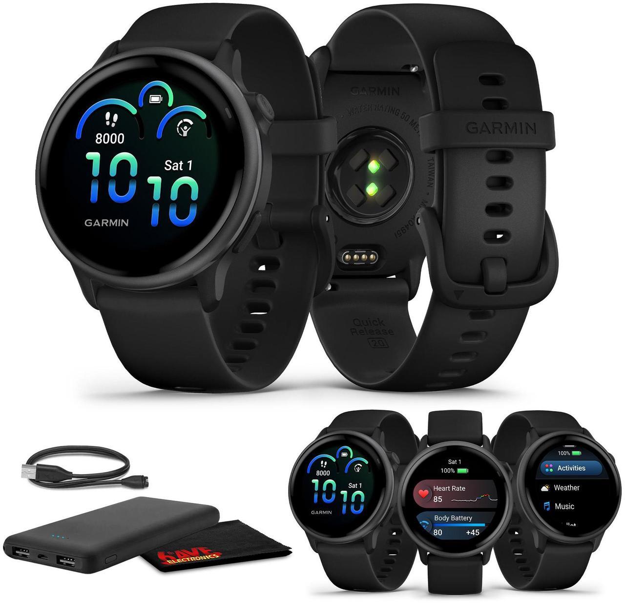 Main image of Garmin Vivoactive 6 Fitness GPS Smartwatch-Slate with Black Silicone Band