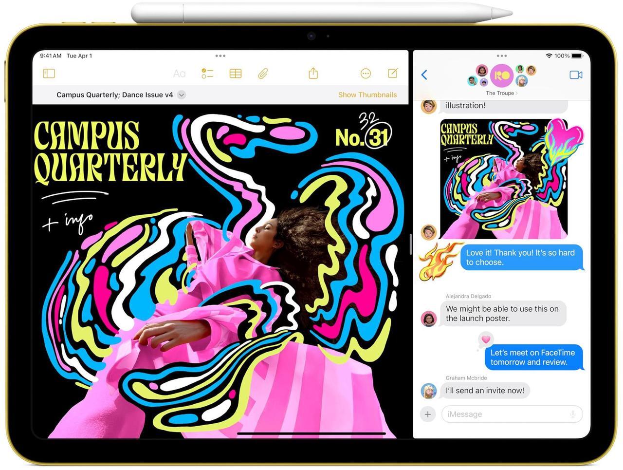 Alt view image 3 of 3 - Apple iPad 11-inch: A16 chip, 11-inch Model, Liquid Retina Display, 256GB, Wi-Fi 6 + 5G Cellular, 12MP Front/12MP Back Camera, Touch ID, All-Day Battery Life - Pink