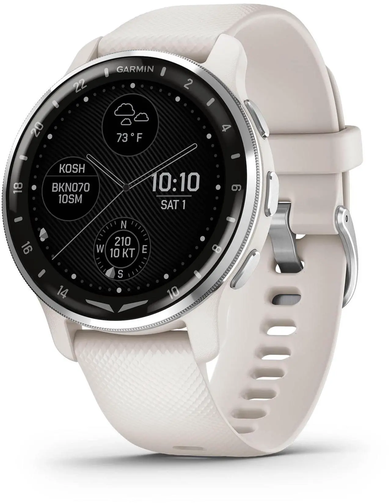 Alt view image 8 of 10 - Garmin D2 Air X10 Touchscreen Aviator Smartwatch with GPS -Silver /Ivory)