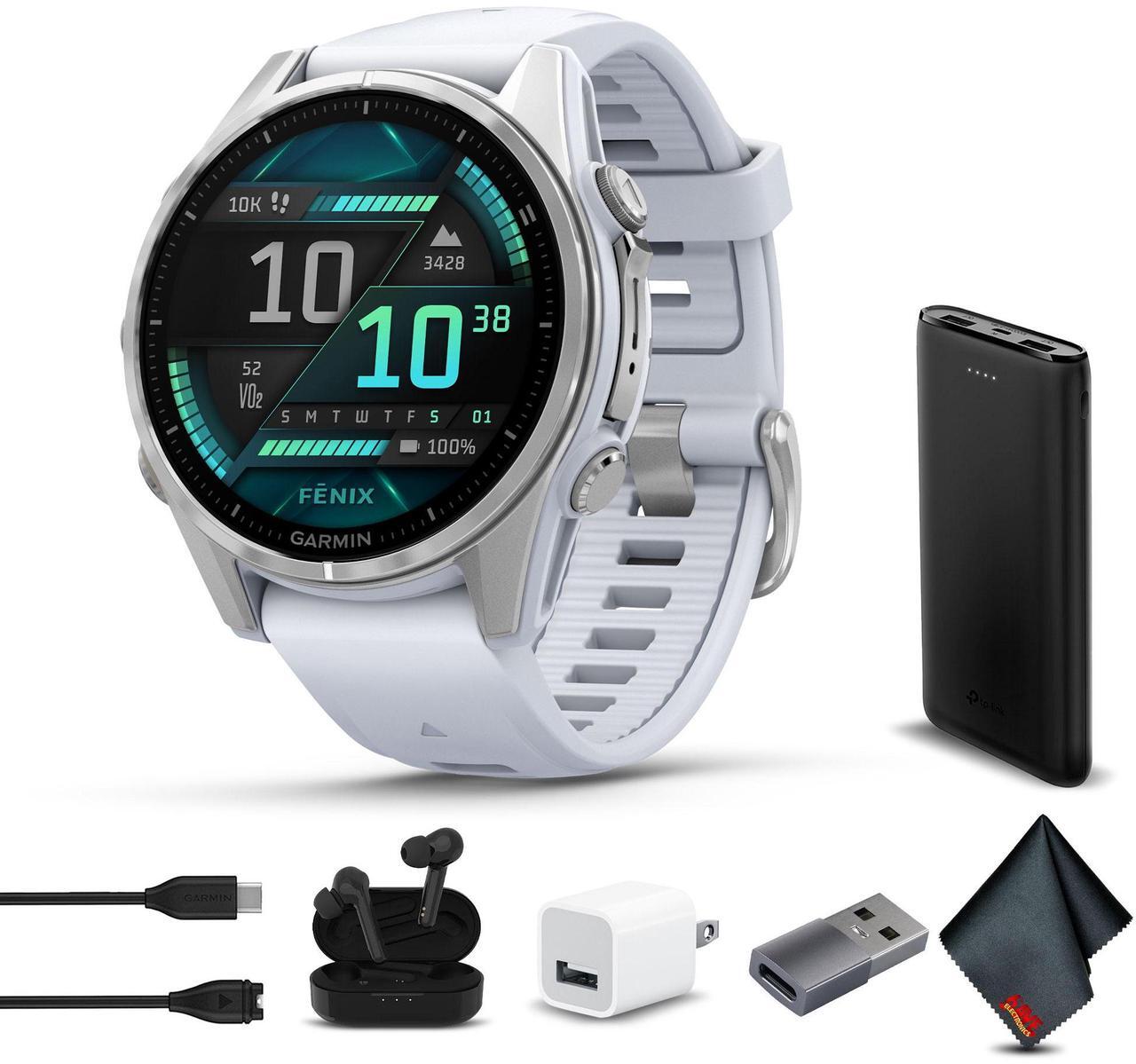 Main image of fenix 8  43 mm, AMOLED, Silver with Whitestone Silicone Band