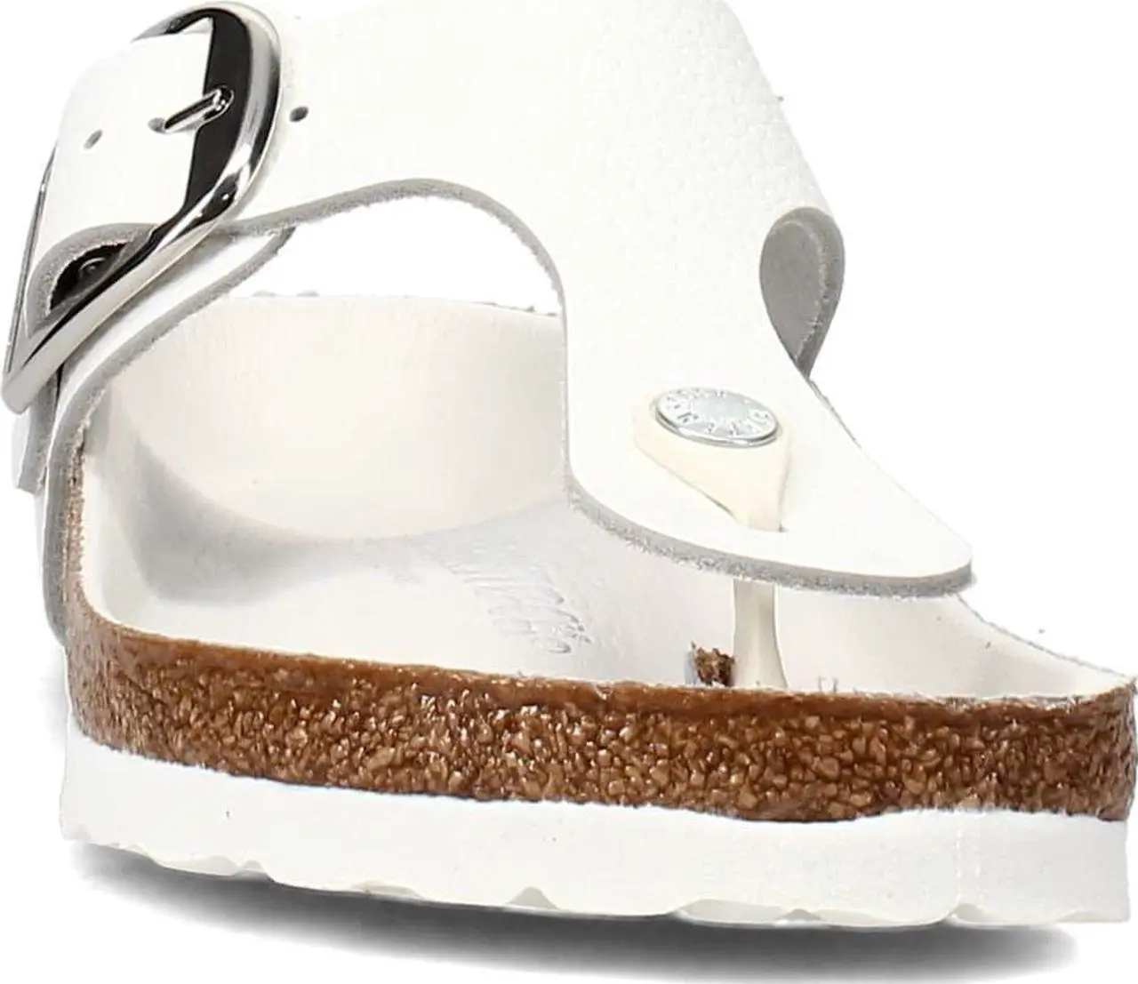Alt view image 3 of 3 - Birkenstock Women's Gizeh Big Buckle Sandals, White, 6 Medium US