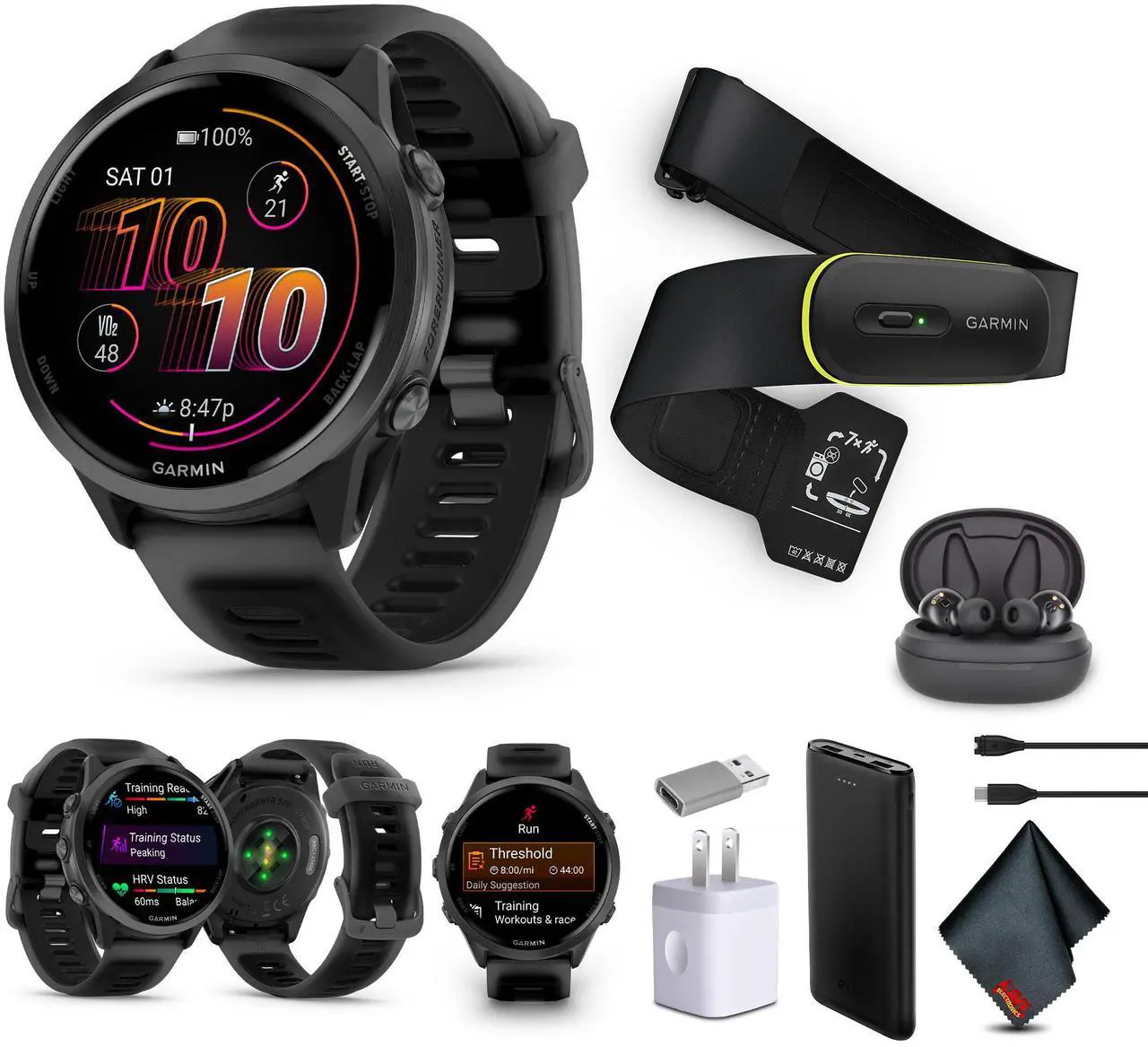 Main image of Garmin Forerunner 570  47MM, Black , Air Pro TWS Truly Wireless EarBuds