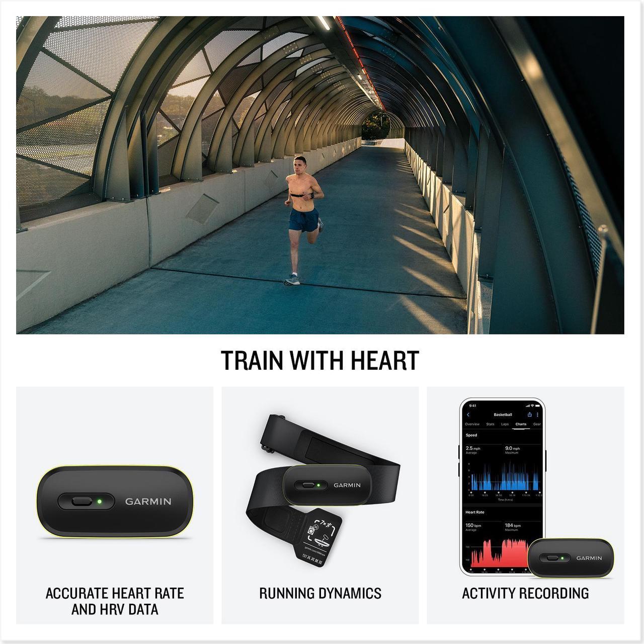 Alt view image 3 of 4 - Garmin HRM 600 Chest Strap Heart Rate Monitor, M-XL, P-Bank , Bundle