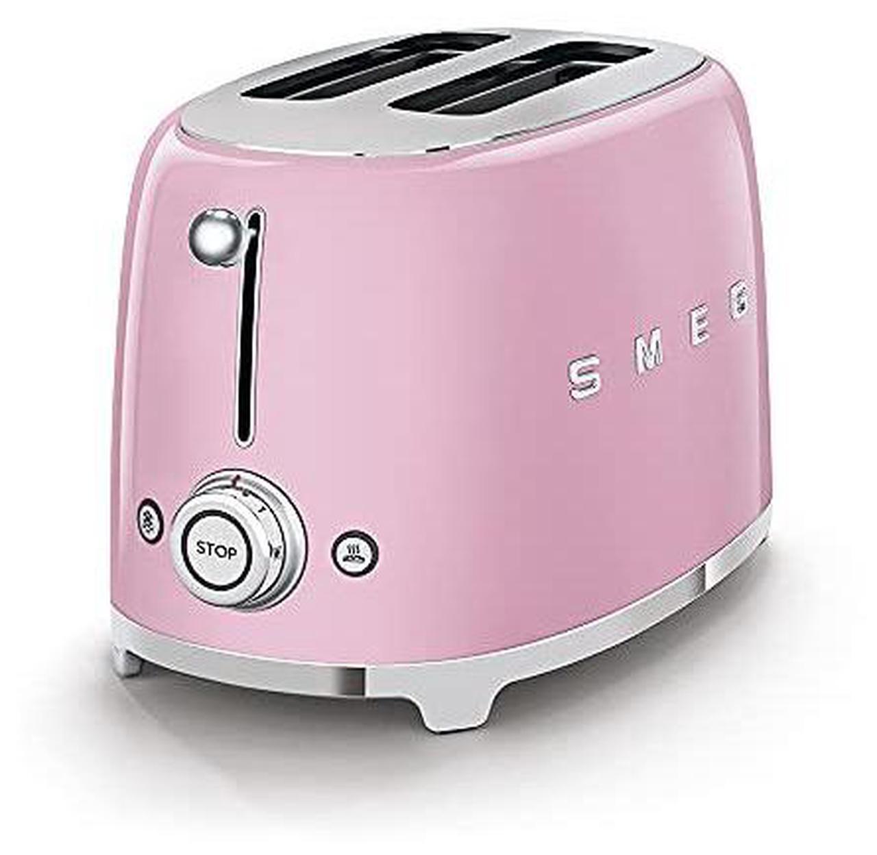 Alt view image 2 of 5 - Smeg 2-Slice Toaster-Pink