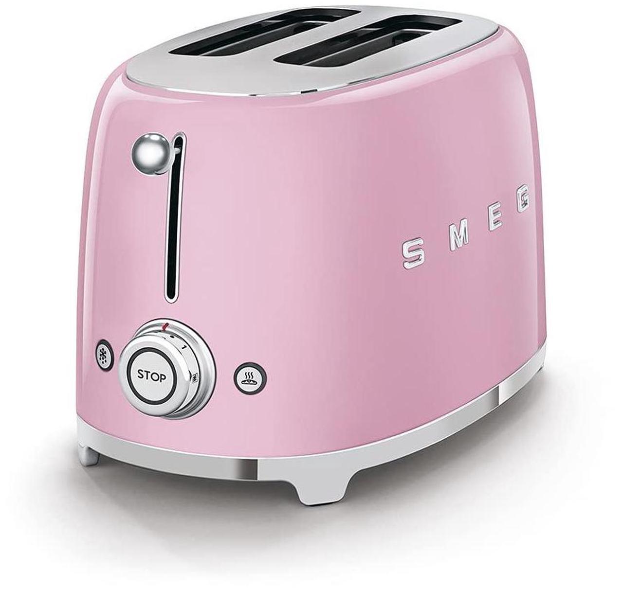 Alt view image 3 of 5 - Smeg 2-Slice Toaster-Pink