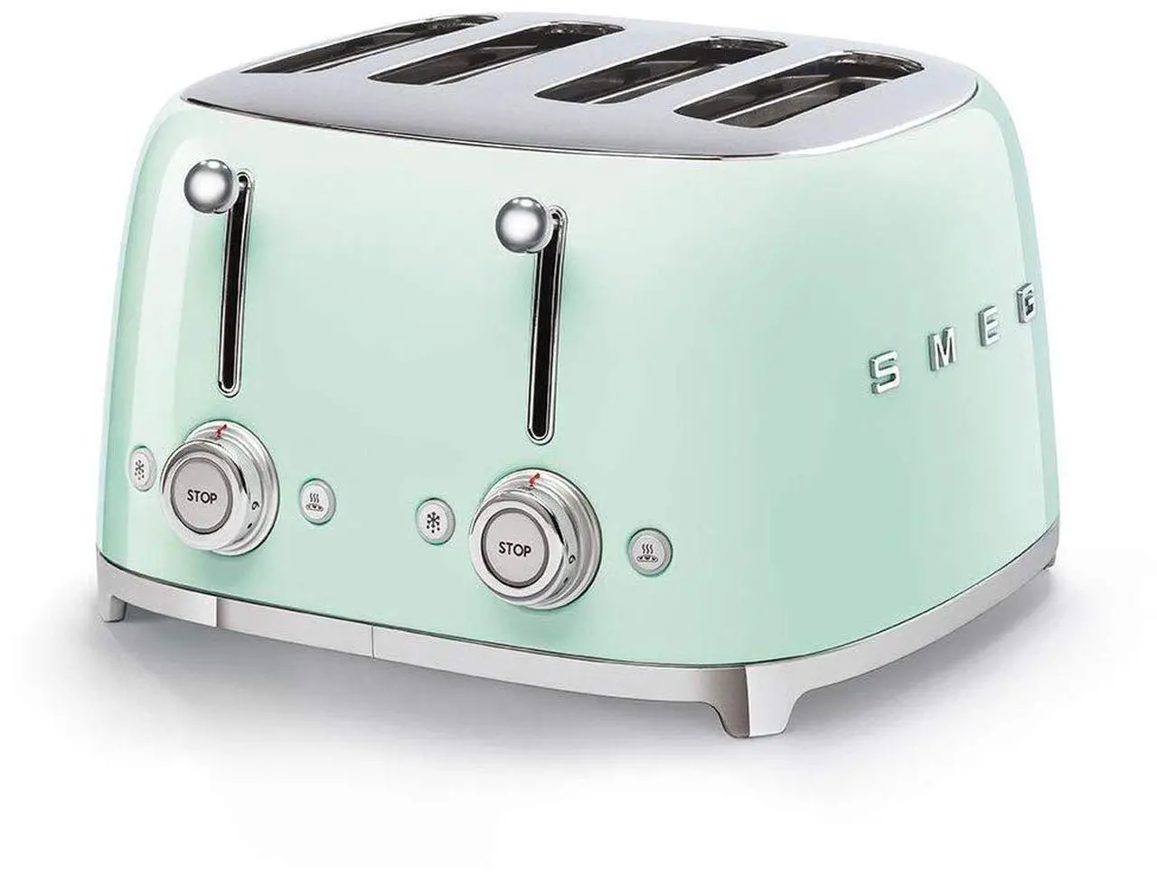 Alt view image 3 of 5 - Smeg 50s Retro Line Pastel Green 4x4 Slot Toaster