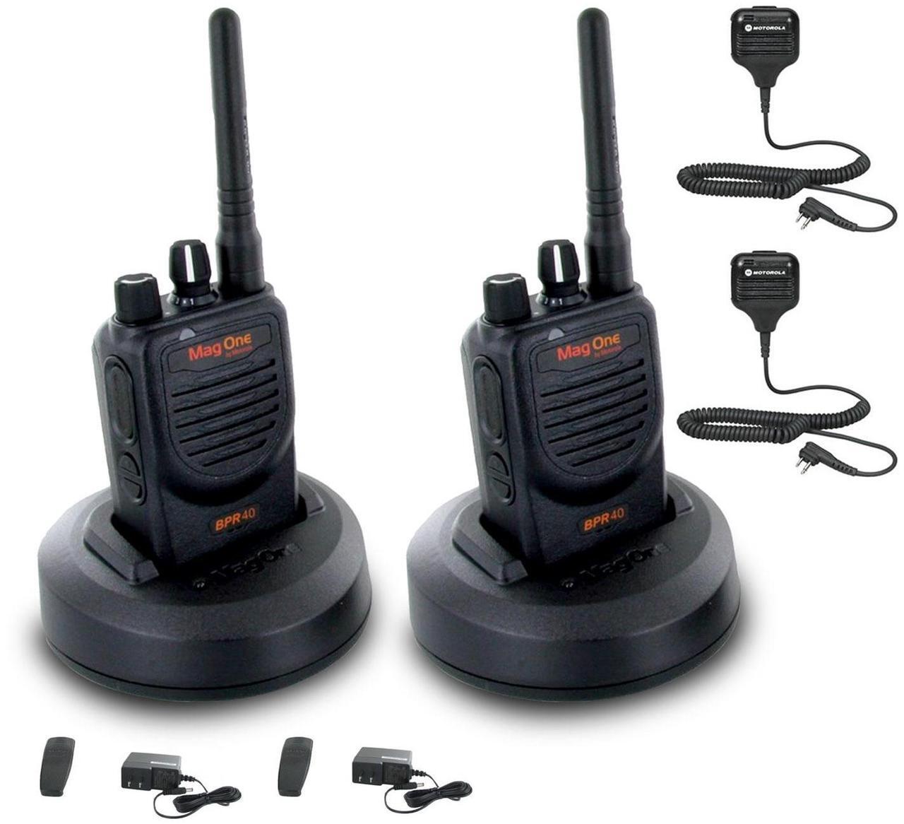 Main image of 2 x Motorola BPR40 Mag One Series 4W 8-Channel UHF Two-Way Radio - Bundle