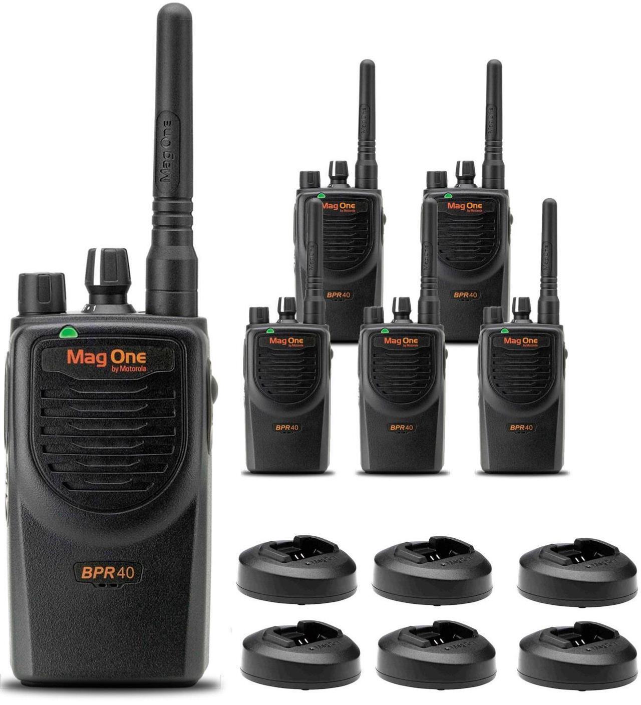 Main image of 6 x Motorola BPR40 Mag One Series 4W 8-Channel UHF Two-Way Radio - Bundle
