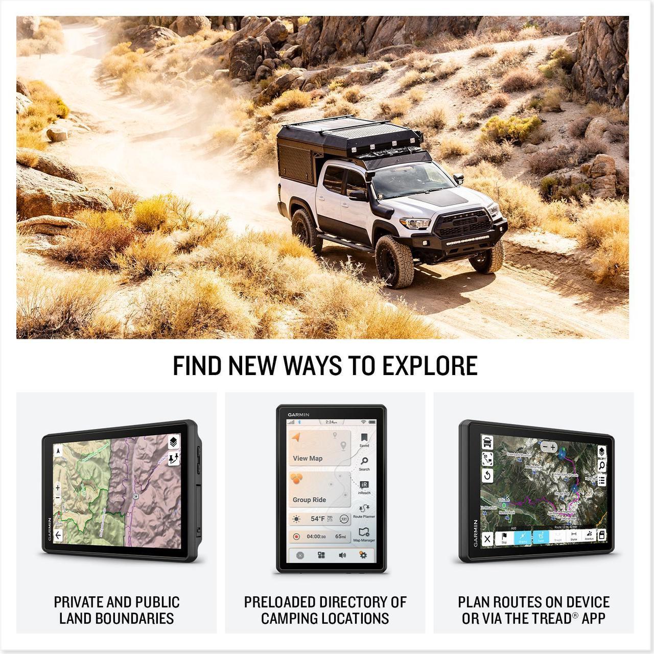 Alt view image 4 of 4 - Garmin Tread 2 - Overland Edition, Rugged 8-inch All-Terrain Navigator for Off-The-Grid Travels
