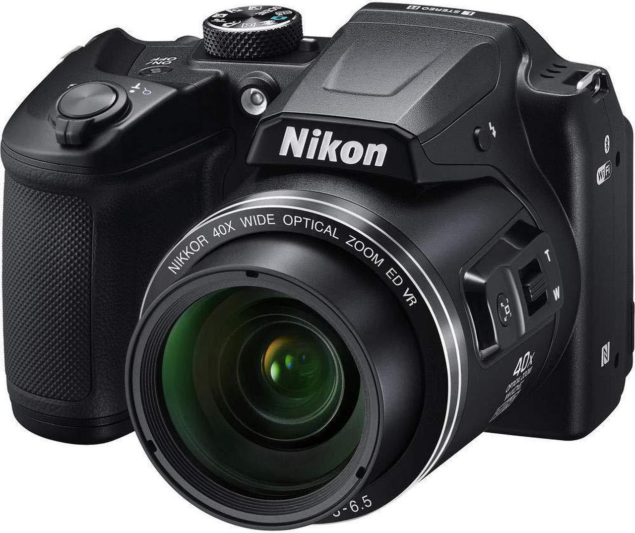 Alt view image 3 of 5 - Nikon COOLPIX B500 Digital Camera (Black) 16MP 40x Optical Zoom with Built-in NFC, WiFi & Bluetooth + Card Reader + Camera Case - (Intl Model)