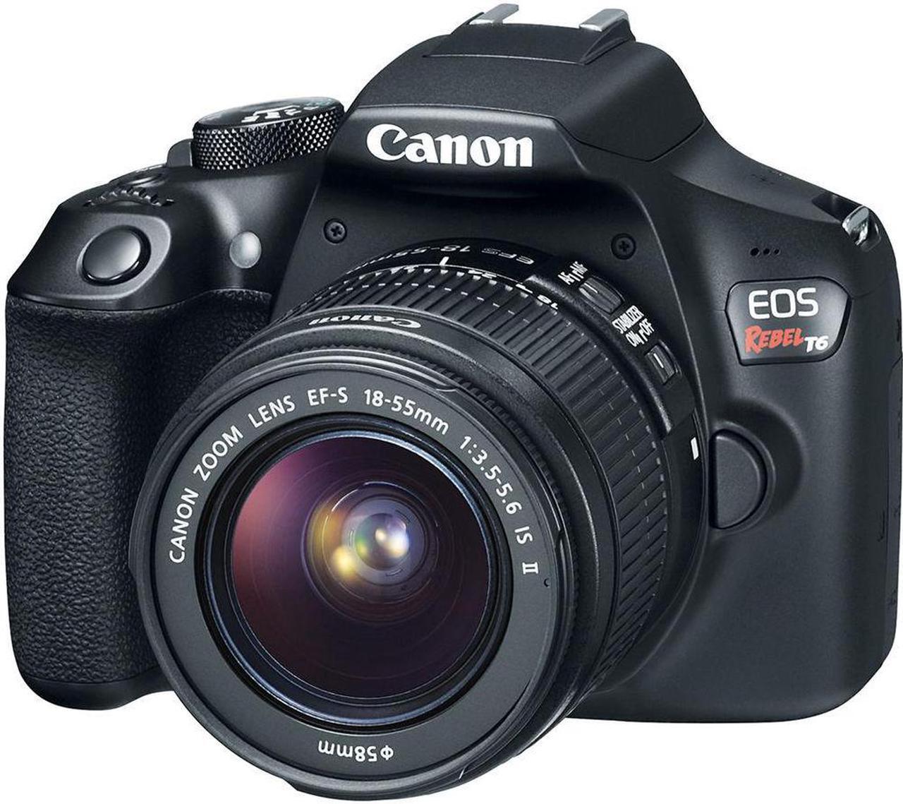 Alt view image 2 of 4 - Canon EOS Rebel T6 DSLR Camera with 18-55mm IS II Lens & 75-300mm III Lens + Flexible Tripod + Professional Case + UV Protection Filter + Card Reader + Bundle (Intl Model)