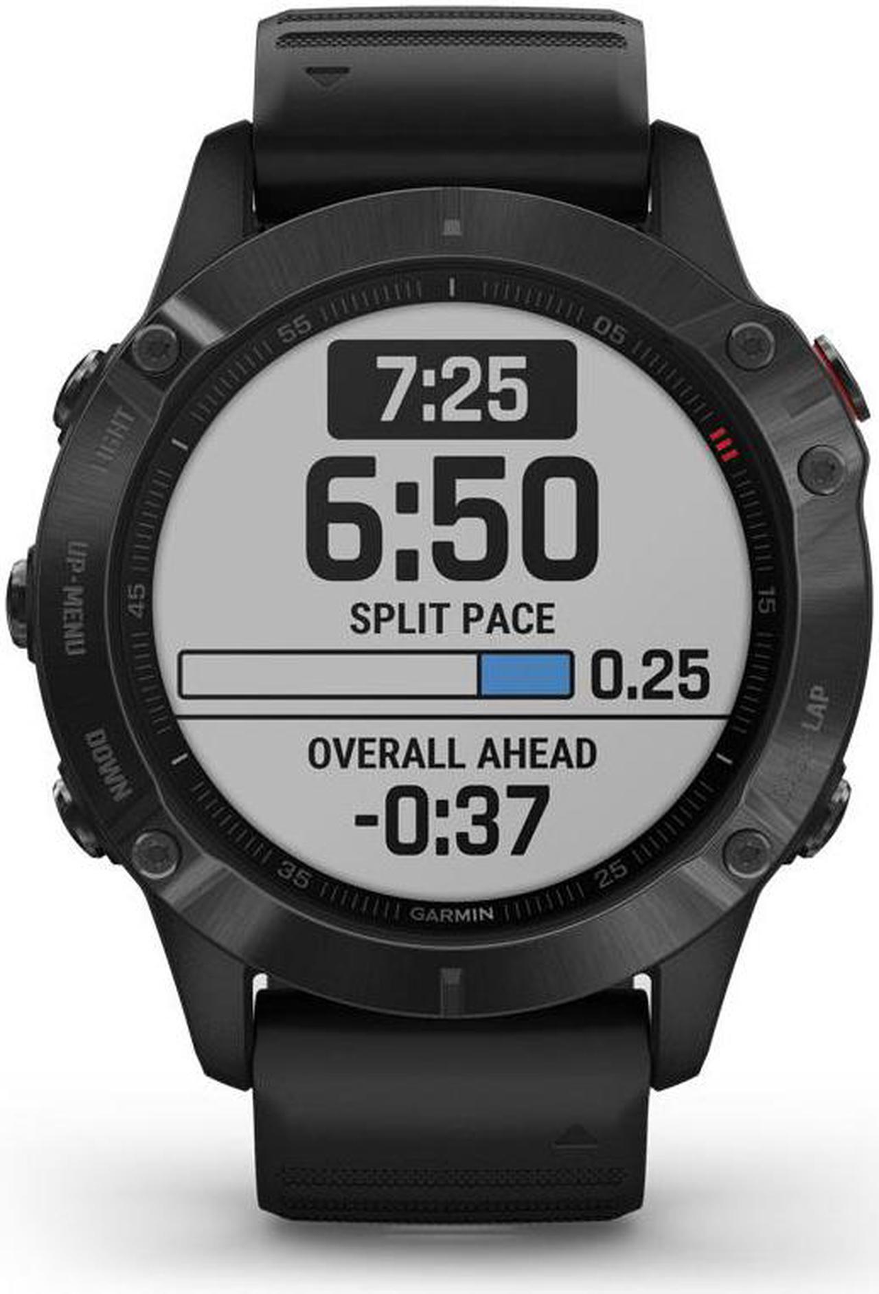 Alt view image 3 of 20 - Garmin Fenix 6 Pro, Premium Multisport GPS Watch, -Black with Black Band - (010-02158-01)