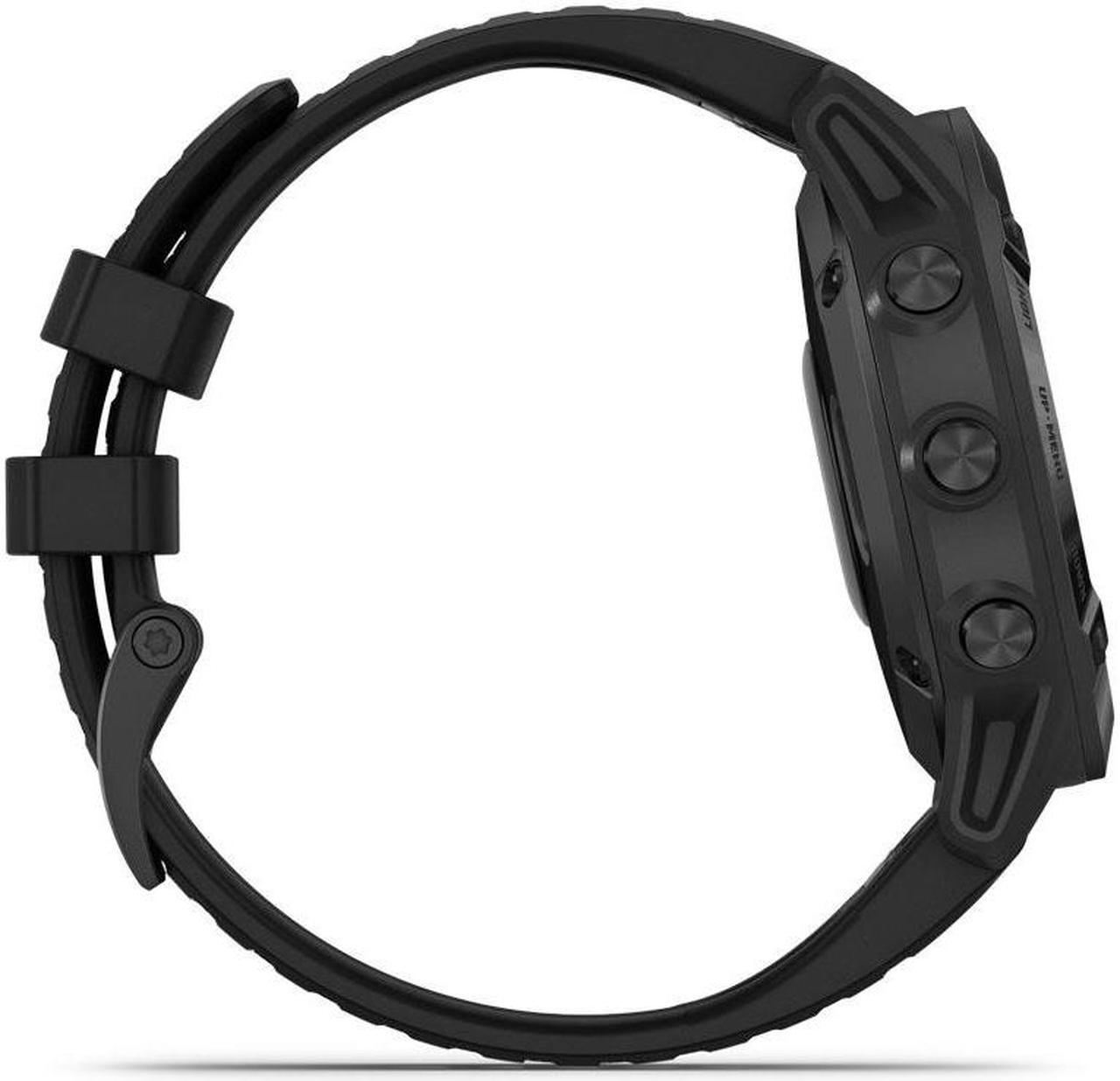 Alt view image 5 of 20 - Garmin Fenix 6 Pro, Premium Multisport GPS Watch, -Black with Black Band - (010-02158-01)