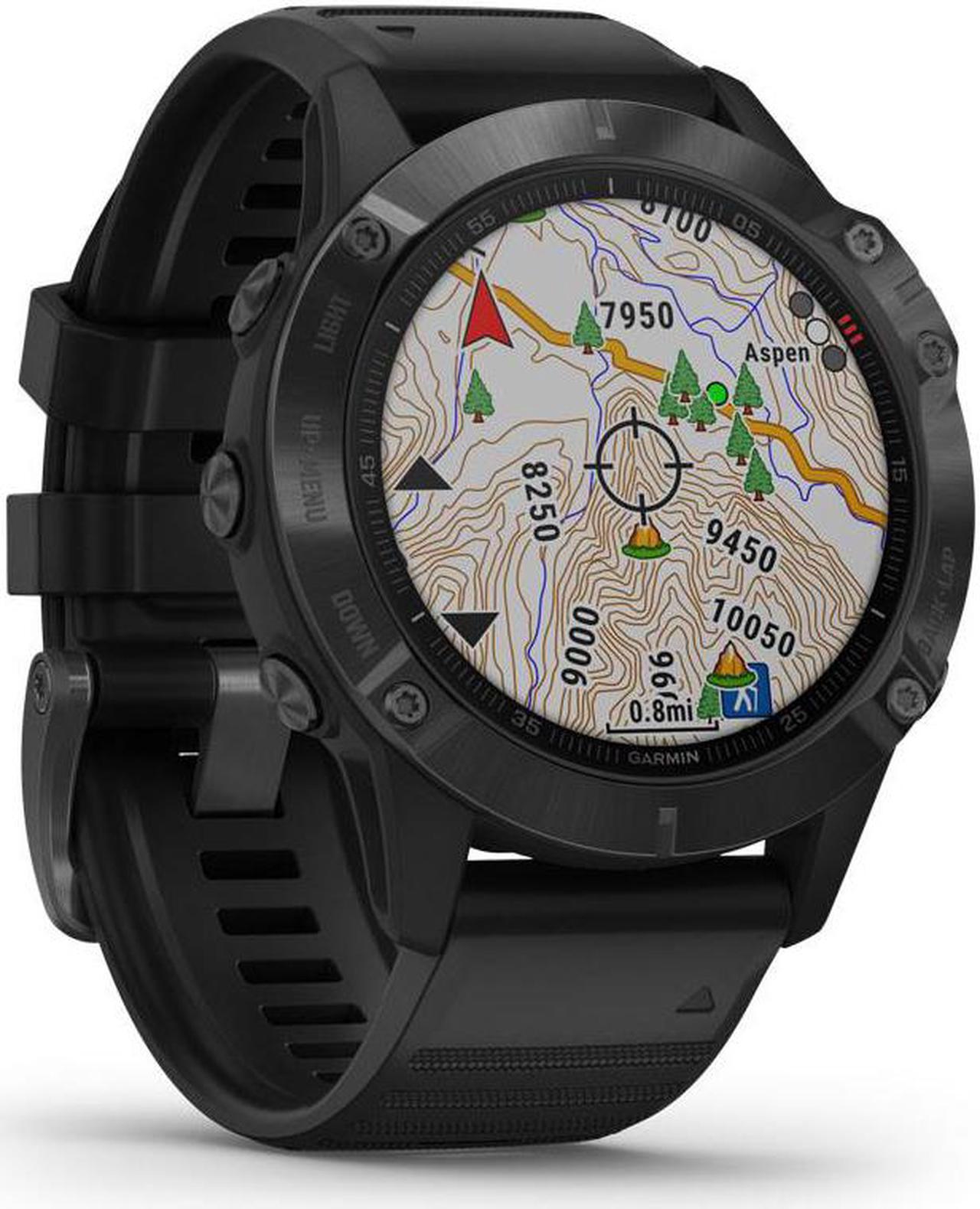 Alt view image 4 of 20 - Garmin Fenix 6 Pro, Premium Multisport GPS Watch, -Black with Black Band - (010-02158-01)