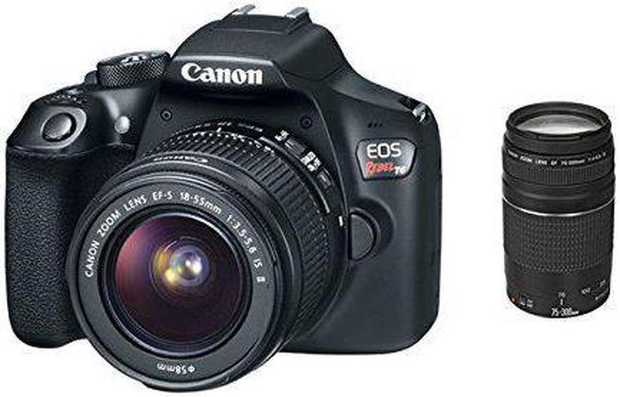 Alt view image 2 of 3 - Canon EOS Rebel T6 Digital SLR Camera 18-55mm and 75-300mm Zoom Lenses (International Model)