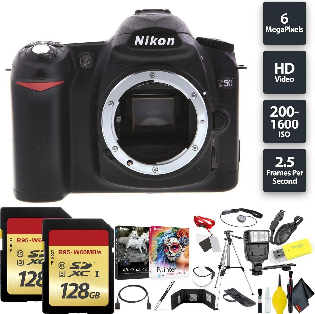 Main image of Nikon D50 Digital SLR Camera (Body) + 256GB Memory Card Base Combo Intl Model