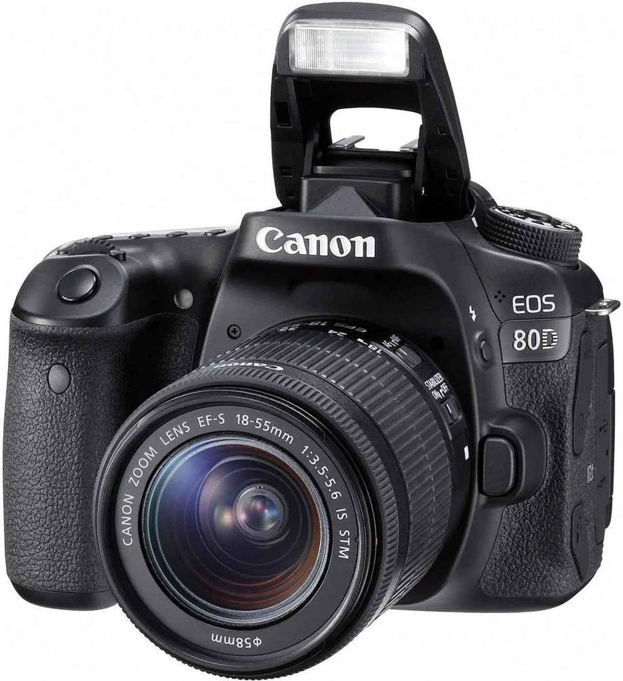 Alt view image 3 of 4 - Canon EOS 80D DSLR Camera with 18-55mm Lens (Intl Model) Base Bundle