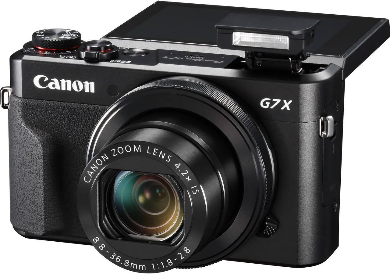 Alt view image 3 of 4 - Canon PowerShot G7 X Mark II Digital Camera (Intl Model) + 32gb Memory SD Card Bundle + Camera Case + Cleaning Kit