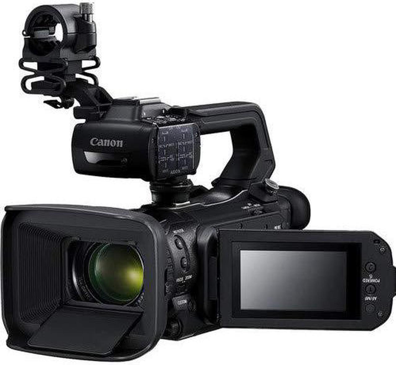 Alt view image 8 of 8 - Canon XA55 Professional UHD 4K Camcorder Bundle with 2x Spare Batteries + 2x 32GB Memory Cards + Carrying Case + Filter Kit+ More